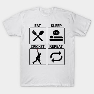 Cricket Evolution Bowler Batsman Player Fans T-Shirt